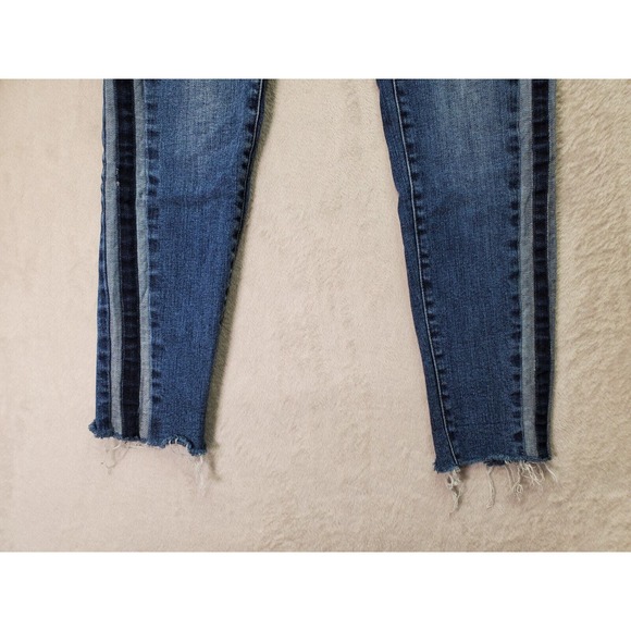 KanCan Jeans Women's‎ Size 27 Blue Denim Cotton Pockets Flat Front Straight Leg - Picture 6 of 11